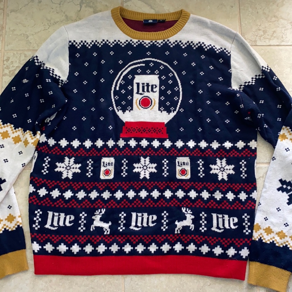 Miller light men’s sweater